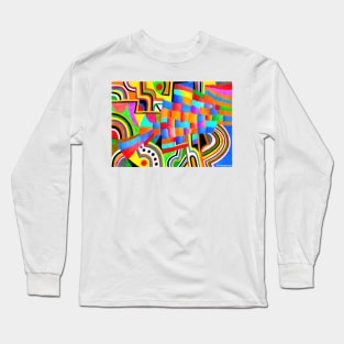 Campi di gioia nel mio cuore (colorful abstract art) Long Sleeve T-Shirt